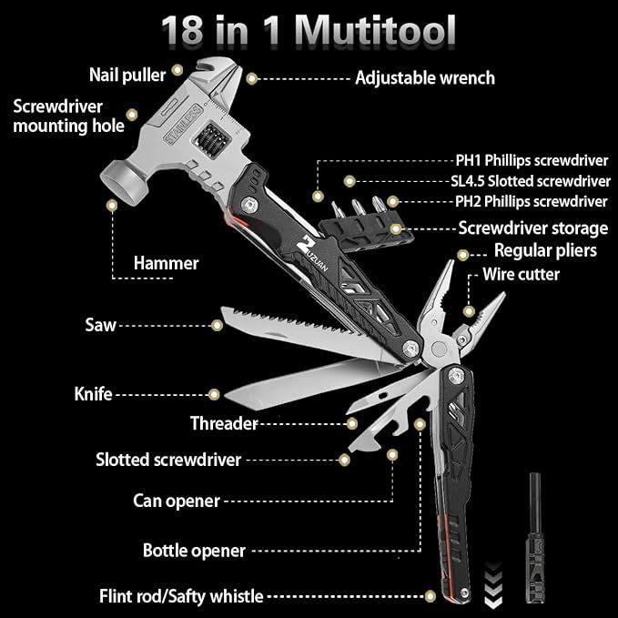 Premium 18-in-1 Master Multitool | أداة متعددة الاستخدامات احترافية 18 في 1